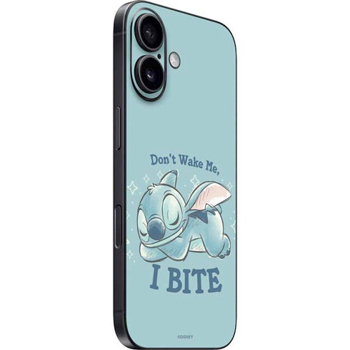 Disney Lilo and Stitch Dont Wake Me I Bite iPhone 16 Plus Skin